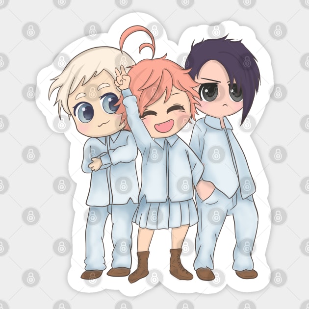 the promised neverland Sticker by CrazyLife